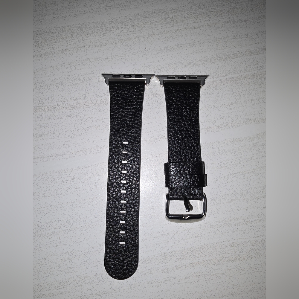 Black Leather Watch Band For an Apple Watch